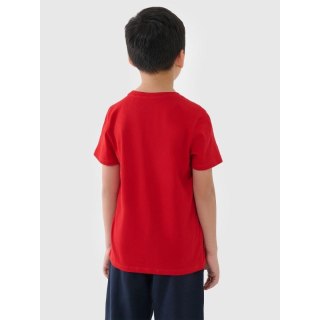 T-shirt z nadrukiem chłopięcy 4F 4FJWSS25TTSHM2179-62S