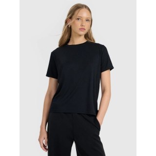 T-shirt z prążkowanej dzianiny z modalem damski 4F 4FRAW25TTSHF3282-21S
