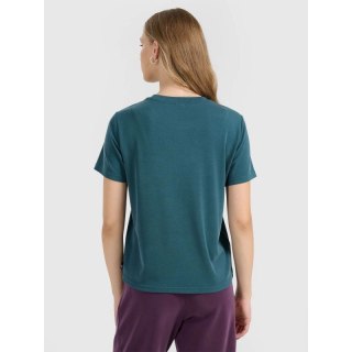 T-shirt z prążkowanej dzianiny z modalem damski 4F 4FRAW25TTSHF3282-46S