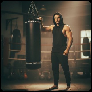 Worek bokserski PREMIUM - SBRX Black - Pusty - 130cm | DBX Bushido