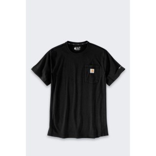 Koszulka bawełniana Carhartt Force Pocket S/S T-Shirt - black rozmiar: m