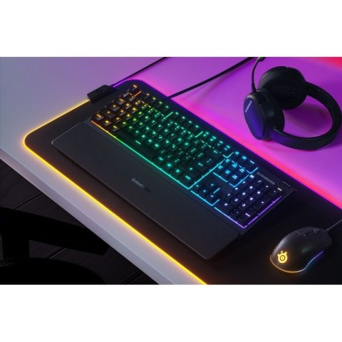 SteelSeries Apex 3 Gaming Keyboard, US Layout, Wired, Black SteelSeries Apex 3 Gaming keyboard IP32 water resistant for protect