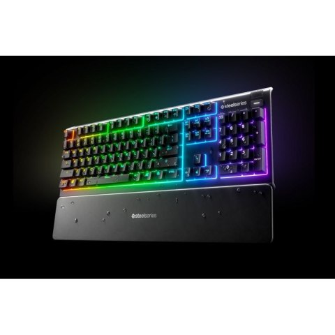 SteelSeries Apex 3 Gaming Keyboard, US Layout, Wired, Black SteelSeries Apex 3 Gaming keyboard IP32 water resistant for protect