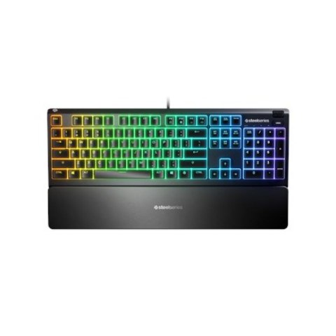 SteelSeries Apex 3 Gaming Keyboard, US Layout, Wired, Black SteelSeries Apex 3 Gaming keyboard IP32 water resistant for protect