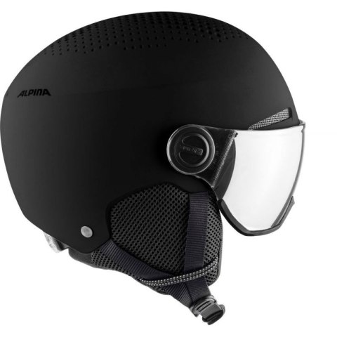 Kask narciarski ALPINA ARBER VISOR Q LITE BLACK 54-58 (WYPRZEDAŻ)