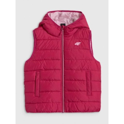 Bezrękawnik puchowy z wypełnieniem syntetycznym dziewczęcy 4F 4FJRAW25TVJAF322-54S