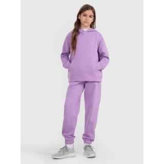 Bluza dresowa nierozpinana z kapturem dziewczęca 4F 4FJRAW25TSWSF2467-51S