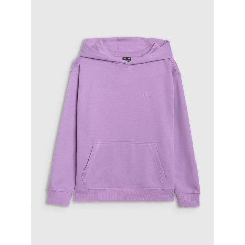 Bluza dresowa nierozpinana z kapturem dziewczęca 4F 4FJRAW25TSWSF2467-51S