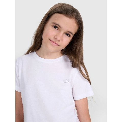 T-shirt regular gładki (ZESTAW 2 szt.) dziecięcy 4F 4FJRAW25TTSHU3157-91S