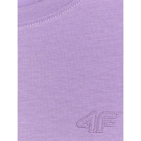 T-shirt regular gładki dziewczęcy 4F 4FJRAW25TTSHF3233-51S