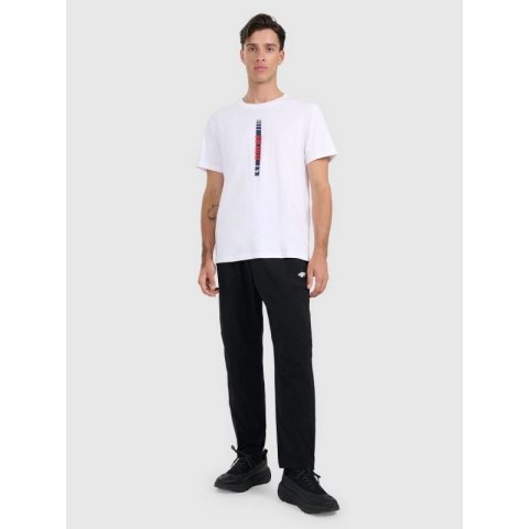 T-shirt regular z nadrukiem męski 4F 4FRAW25TTSHM3225-10S