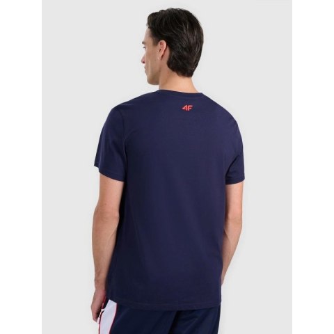 T-shirt regular z nadrukiem męski 4F 4FRAW25TTSHM3225-31S