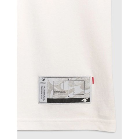 T-shirt regular z nadrukiem siatkarskim męski 4F 4FRAW25TTSHM3235-10S