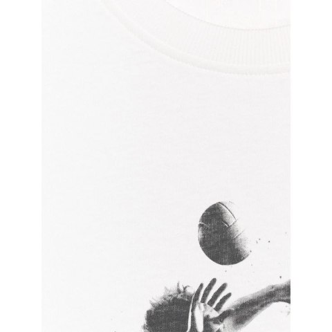 T-shirt regular z nadrukiem siatkarskim męski 4F 4FRAW25TTSHM3318-10S