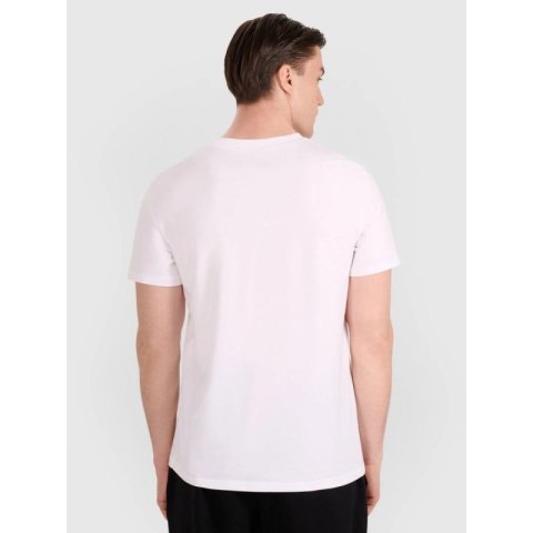 T-shirt regular z nadrukiem siatkarskim męski 4F 4FRAW25TTSHM3319-10S