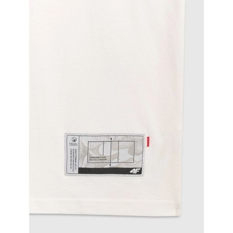 T-shirt regular z nadrukiem siatkarskim męski 4F 4FRAW25TTSHM3319-10S