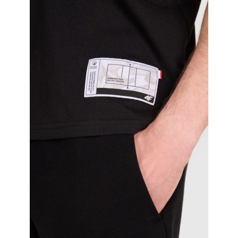 T-shirt regular z nadrukiem siatkarskim męski 4F 4FRAW25TTSHM3319-20S