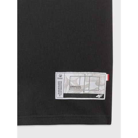 T-shirt regular z nadrukiem siatkarskim męski 4F 4FRAW25TTSHM3319-20S