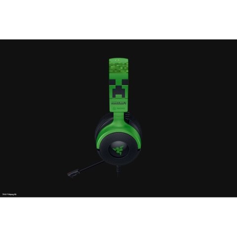 Zestaw słuchawkowy Razer Gaming Kraken V4 X przewodowe nauszne z mikrofonem edycja Minecraft