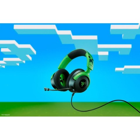Zestaw słuchawkowy Razer Gaming Kraken V4 X przewodowe nauszne z mikrofonem edycja Minecraft