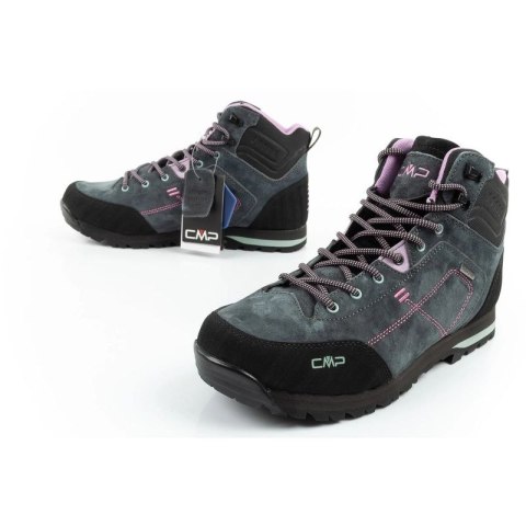 CMP Alcor buty damskie trekkingowe skóra trwałe wodoodporne za kostkę szare