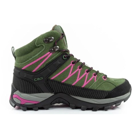CMP Rigel buty damskie trekkingowe skóra trwałe wodoodporne za kostkę zielone