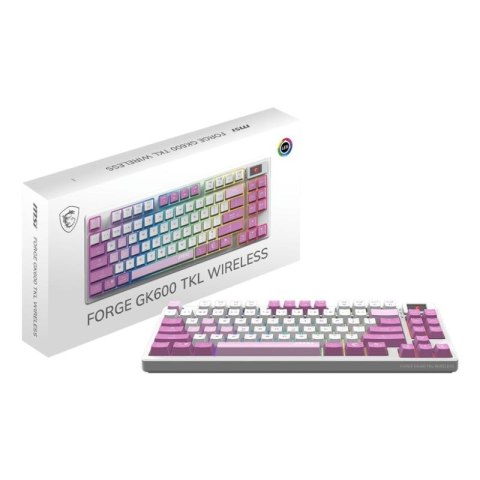 Klawiatura gamingowa VIOLET US/FORGE GK600 TKL W VIOLET MSI
