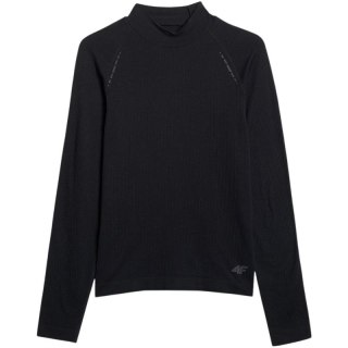 Koszulka męska longsleeve 4F M417 głęboka czerń 4FWAW25TFLOM417 20S