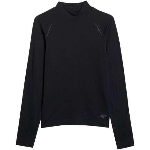 Koszulka męska longsleeve 4F M417 głęboka czerń 4FWAW25TFLOM417 20S