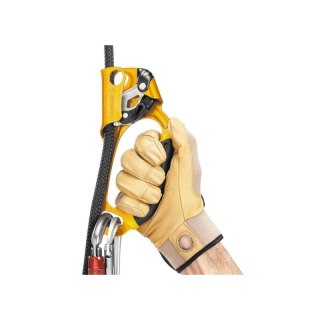 Przyrząd zaciskowy Petzl ASCENSION prawy czarno-żółty