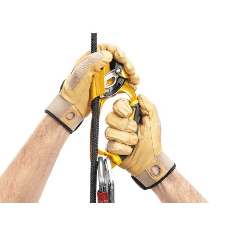 Przyrząd zaciskowy Petzl ASCENSION prawy czarno-żółty