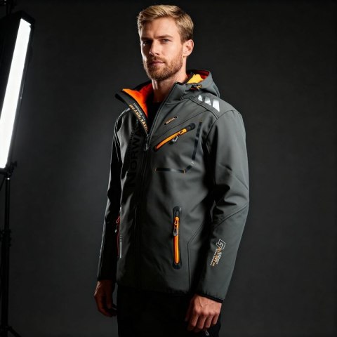 Kurtka Geographical Norway Softshell Royaute DB 068 M WY8027H/GN/Dark Grey / Orange