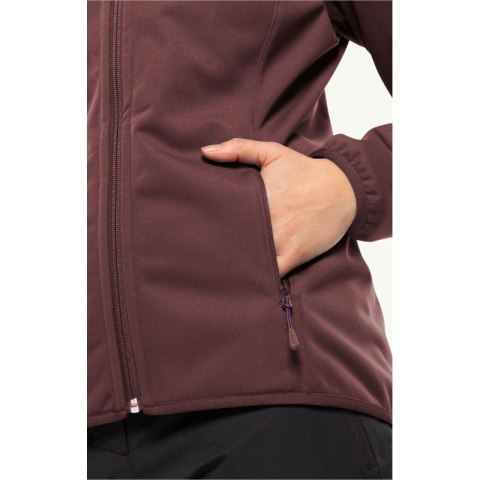 Kurtka przejściowa z kapturem damska Jack Wolfskin Windhain Hoody W softshell czerwona (1307481_2866)