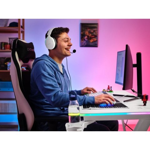 Biurko gamingowe TRUST GXT 709W LUMINUS RGB WHITE