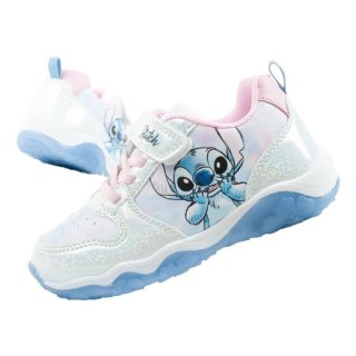 Leomil buty sportowe dziecięce sneakersy Stitch lekkie na rzep LED niebieskie