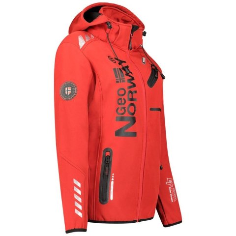 Kurtka damska Softshell z kapturem Geographical Norway Reine Red/Black LADY 007 czerwona (WU8187F/GNO-RED-BLACK)/WU8088