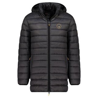 Kurtka męska Geographical Norway AMIGOMAP LONG HOOD DB BLACK MEN 233 BLACK (WZ5085H/GN-NOIR)
