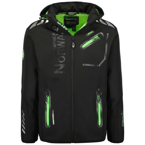 Kurtka softshell męska Geographical Norway ROYAUTE BLACK / GREEN DB MEN 068 BLACK / GREEN (WY8026H/GN-NOIR / VERT)