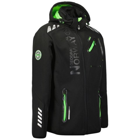 Kurtka softshell męska Geographical Norway ROYAUTE BLACK / GREEN DB MEN 068 BLACK / GREEN (WY8026H/GN-NOIR / VERT)