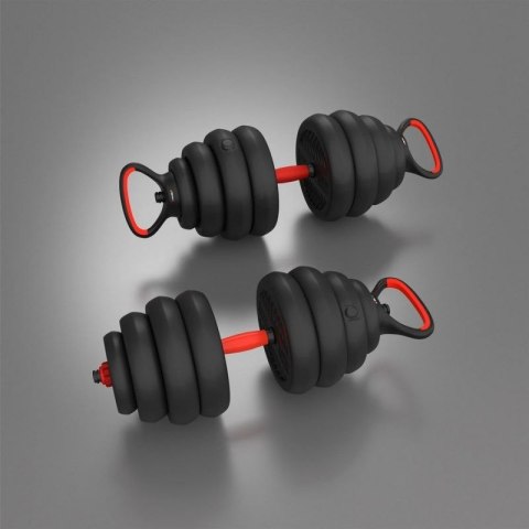 Zestaw ciężarów 6w1 HMS SGN140 (sztanga, sztangielki i kettlebell) 40kg