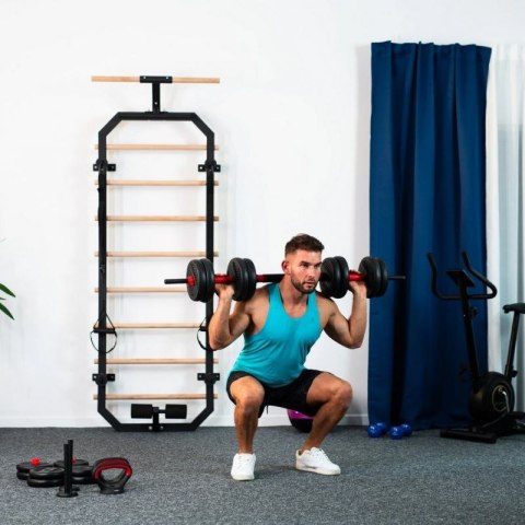 Zestaw ciężarów 6w1 HMS SGN140 (sztanga, sztangielki i kettlebell) 40kg