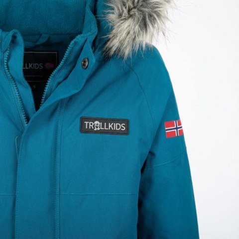 Kombinezon śnieżny dla dziewczynki/chłopca Trollkids Kids Kirkenes Snowsuit wodoodporny niebieski (387-174)