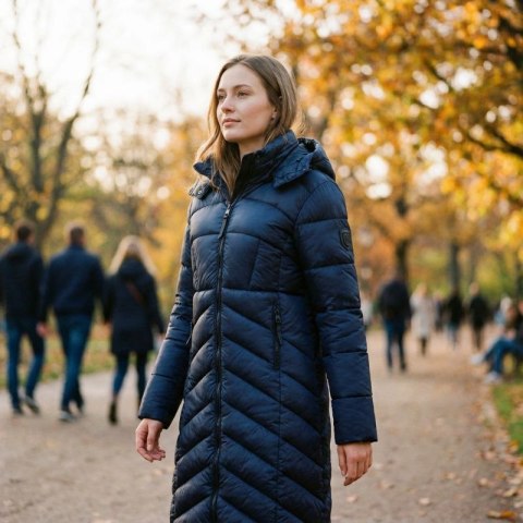 Kurtka damska Geographical Norway BLANCHE LONG NAVY DB LADY 0116 NAVY (WZ5476F/GN-MARINE)