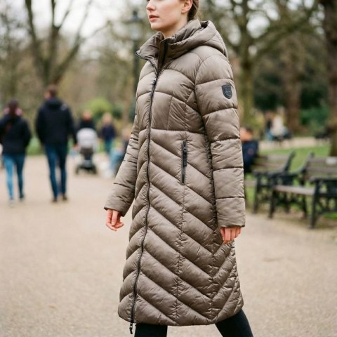 Kurtka damska Geographical Norway BLANCHE LONG TAUPE DB LADY 0116 TAUPE (WZ5490F/GN-TAUPE)