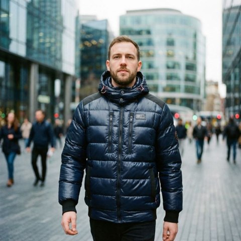 Kurtka męska Geographical Norway BAPTISTE NAVY DB MEN 056 NAVY (WZ8156H/GN-MARINE)