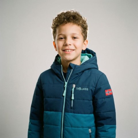 Kurtka zimowa dla dziewczynki/chłopca Trollkids Kids Hemsedal Snow Jacket XT ocieplana niebieska (513-104)
