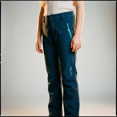 Spodnie softshell dziewczęce/chłopięce Trollkids Kids Fjell Softshell Pant niebieskie (117-142)