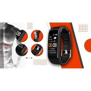 Smartwatch GIEWONT Czarno Pomarańczowy 2 Paski GW200-9