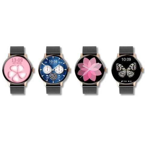 Smartwatch Damski GIEWONT Różowe Złoto Czarny GW330-4
