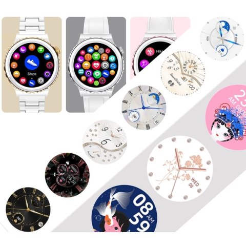 Smartwatch Damski Rubicon RNCE92 PRO White/2 x Pasek SMARUB171